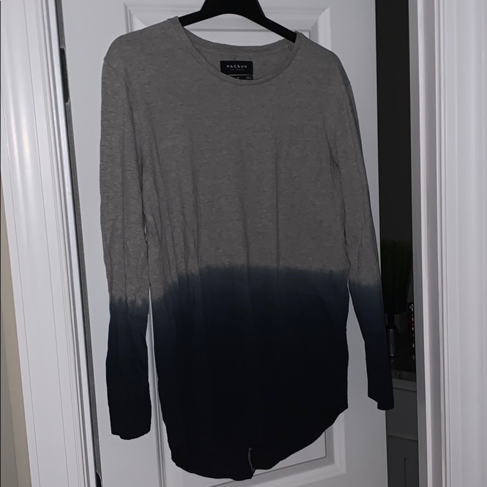 Grey and Navy Blue Pacsun Long Sleeve